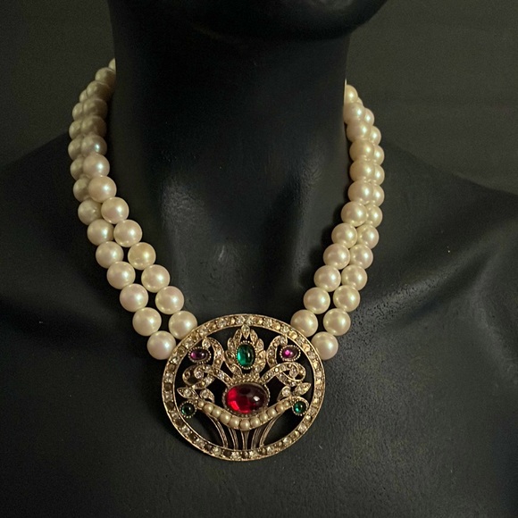 Vintage Richelieu Art Deco Revival Necklace & Earrings Set - Picture 4 of 16